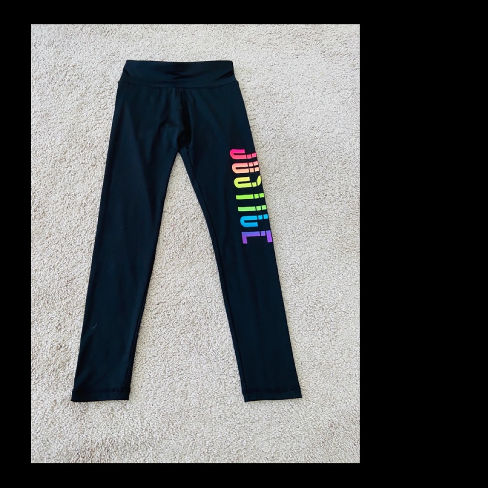 Justice Girls logo leggings